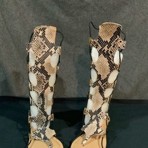 Brand new snake skin sandals